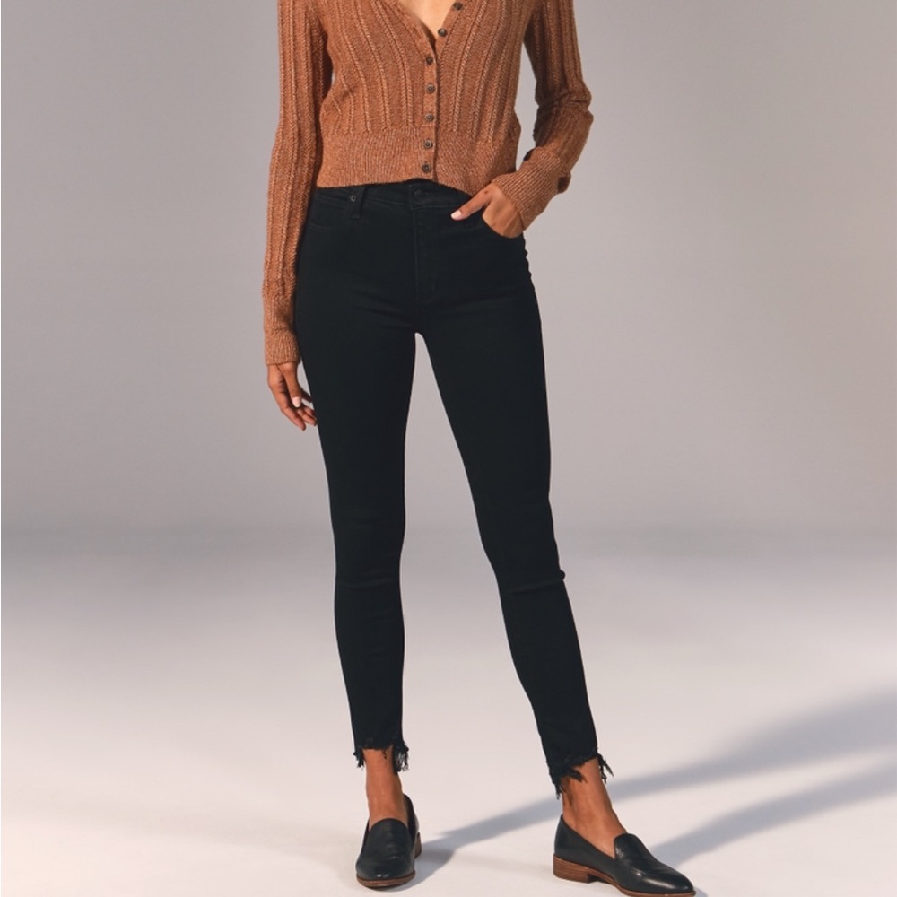 A&F High Rise Super Skinny Ankle Jean